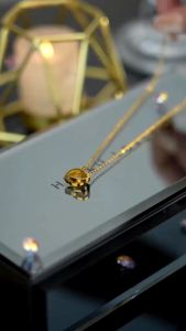 Kalung Titanium Wanita Liontin love kembar Aksesoris Fashion Korea Viral  Anti Karat