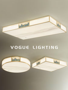 WOGU | New Chinese Style All Copper Zen Landscape Design Ceiling Light