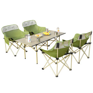 GESHU | Portable Camping Set Moon Chair Roll Up Table