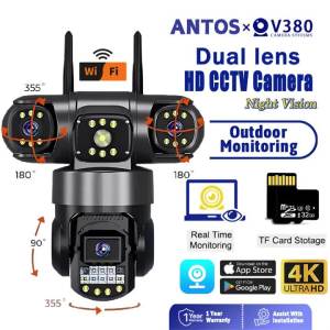 V380 PRO Cctv Camera 8MP 3 Lens 3 Screens Outdoor Wireless Wifi Connect Smart Camera CCTV BUY1TAKE1 Night Vision Two-Way Audio Surveillance