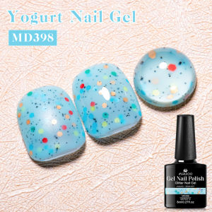 MSRUIOO 8ml Yogurt Glitter Nail Gel Polish Milky White Pink Nail Supplies UV/LED Semi Permanent Varnishes for Manicure Design