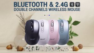 OKER เมาส์ไร้สาย 2 ระบบ BLUETOOTH & 2.4G DOUBLE CHANNELS WIRELESS MOUSE m825