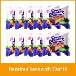 Peanut Hazelnut Chocolate Filling Sandwich Biscuit Snack