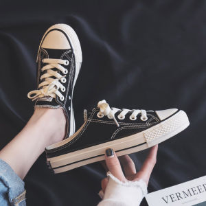 Summer Breathable Canvas Slip-On Shoes Womens 2025 New Style Student Versatile Flat Bottom Casual Shoes Cross Strap Hollow out