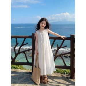 ZIRUIBABA | New Summer Thin Straps Dress For Girls White