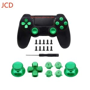 JCD | 1 Bộ Nút Bấm Hình Nấm Kim Loại ABXY Cross Cho Tay Cầm PS4 Slim Pro Cần Điều Khiển Bằng Nhôm Mạ Crôm Phụ Kiện Chơi Game