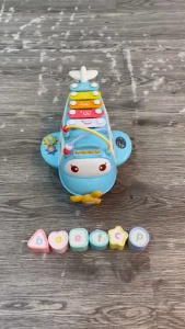 ✈️🎵 [Đồ chơi máy bay đa năng – Đàn xylophone & khối hình học thông minh]