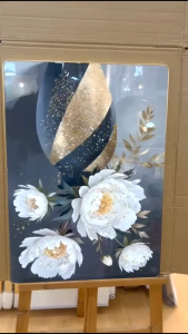 Permata Egypt Premium Floral Wall Frame | Luxury Modern Home Wall Decor | Elegant Living Room Decoration