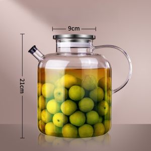 Sealed Glass Wine Bottle for Soaking Fruit Wine Plum And Honeysuckle Empty Bottle Kitchen Storage Container Nordic Style