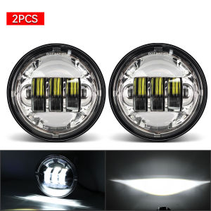 2pcs 4.5"inch Motorcycle LED Fog Light DRL Round Waterproof 4 1/2 Auxiliary Passing Lamp for Harley Motorcycles