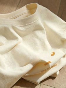 Áo Thun Dài Tay Cotton Nguyên Chất Cho Nữ Mùa Thu Đông Lót Lông Cừu Quần Ống Rộng Bên Trong Áo Sơ Mi Cổ Tròn Dáng Rộng Thoải Mái