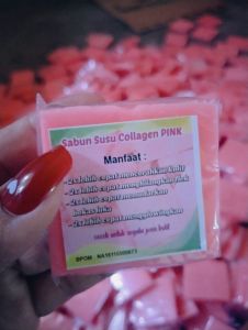 sabun viral kollagen putih pink dan pepaya 12 pcs