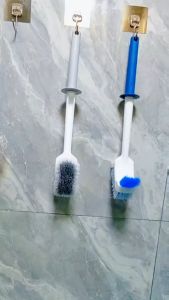 Combo 2 Bàn Chải Vệ Sinh Toilet 2 Trong 1 Móc Treo Tường Chà Cọ Bồn Cầu Nhà Vệ Sinh Phòng Tắm Phù Hợp Cho Mọi Gia Đình