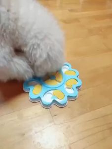 【SG Seller】 Pet Dog Bowl Slow Feeders Puzzle Toys Dog Puppy Toys Food Dispenser Feeding with Non-SlipIncrease IQ Interactive Pink/Blue