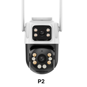 WONSDAR 2.4GHz&5GHz WiFi IP Camera Outdoor Dual Screen Auto Tracking PTZ Camera ICSee Security Protection Video Surveillance