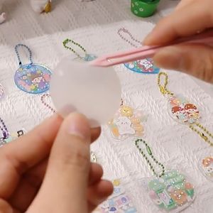 （Each Set /12 Pcs）Non Repetitive Laser Guka Sticker Girls Childrens Gupan Set DIY Hand Book Material Decoration