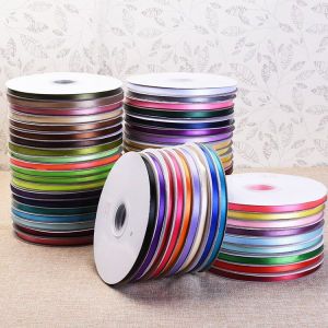 Zhuocai 6mm High Density Ribbon Satin Ribbon Ribbon Ribbon Woven Belt Clothing Accessories Wedding Braided Floral Gift Packaging