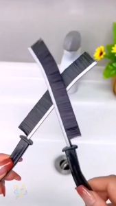 แปรงทำความสะอาดทนทานมีรอยแยกแปรงทำความสะอาดหน้าต่างสำหรับทำความสะอาดรอยต่อกระเบื้องขัดพื้นอุปกรณ์ทำความสะอาดสำหรับบ้าน