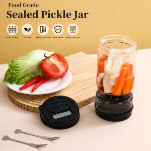 Glass Olive and Pickle Strainer Jar Olive Container Hourglass Jar with Strainer Flip Pickle Container for Airtight Food Storage