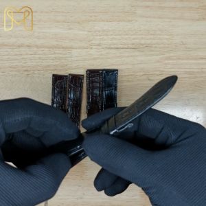 Dây đồng hồ nam size 20mm vân đốt tre tặng kèm cốt da cá sấu thật không khóa dây đeo đồng hồ Men Leather M20DH6B bảo hành 01 năm