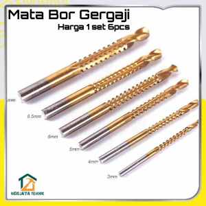 Mata Bor Gergaji Potong 6pcs Lapis Titanium