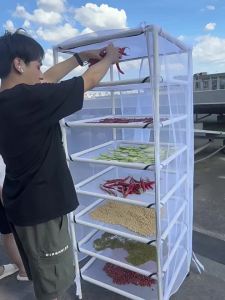 Home Drying Rack on Wheels for Vegetables and Dry Goods