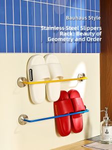 ZUNMOS | No-Drill Door Back Stainless Steel Shoe Rack