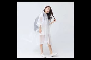 Reusable Baju Hujan Basikal Motor Dewasa EVA Rain Coat Cycling Running Outdoors Waterproof Raincoat Rainwear Hooded