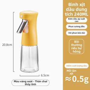 Hộp Đựng Dầu Bằng Thủy Tinh Nhà Bếp Cấp Thực Phẩm Phun Sương Mù Dụng Cụ Nhà Bếp Nhỏ Phun Dầu Bằng Thủy Tinh Nordic Style D8