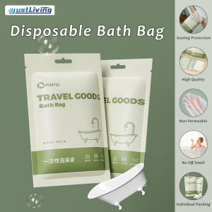 Justliving 1 cái cực lớn dùng một lần phim Túi dùng cho bồn tắm bồn tắm bồn tắm lót được bọc riêng bồn tắm lót túi Túi đựng dụng cụ vệ sinh cá nhân Túi tắm cho du lịch/Salon/hộ gia đình và khách sạn-102x47 inch