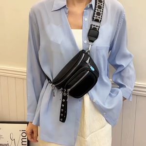 Túi bao tử da mềm cao cấp thời trang nữ nhiều ngăn dây đeo chéo tùy chỉnh tiện lợi LX332