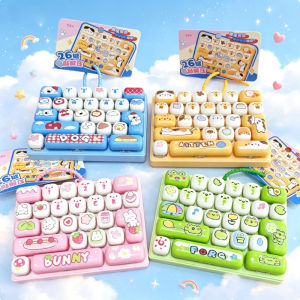 Sanrio | 26Grid Keycap Clicker Anti Stress Fidget Keyboard Keychain Decompression Button Cartoon Hand Relax Party Favor Gift 26구 키캡 키링