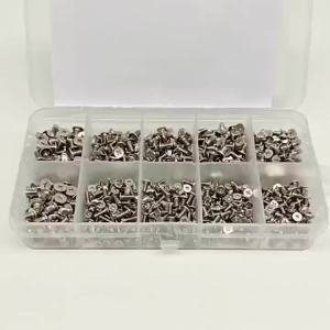 800pcs M2 M2.5 M3 Steel Phillips Thin Flat Wafer Head Screw Bolt Assortment Kit Set Box for Laptop Computer Electronic Products