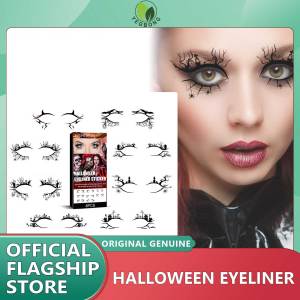 Yegbong Halloween Eyeliner Tattoo Stickers Party DIY Waterproof Disposable Stickers Face Decorations Spider Web Horror Make Up Eye Makeup Stickers Temporary Tattoos Sticker for Women Halloween Party Bat Spider Face Waterproof Fake Tatto Eye Art