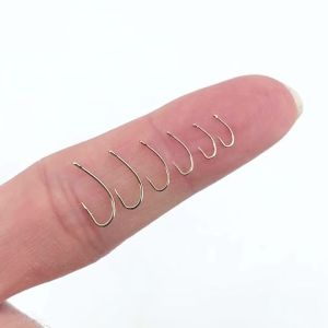 100/200PCS #12 ~ #22 Fly Fishing Dry Fly Hook Standard Wire Bronzed Nymph Curved Hook Small Fly Lures Tying Material