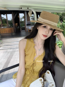 Áo Blouse Voan Cổ V Dây Kéo Mát Mẻ 100% Ramie