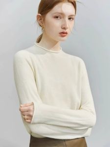 HUOLISI | Soft Warm Inner French Style White Turtleneck Woolen Knitwear