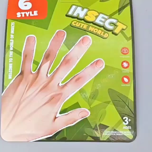 Combo Vỉ 6 Côn Trùng Gắn Ngón Tay Insect Finger Toy Đồ Chơi Ruồi Ong Bướm Chuồn Chuồn Dế Bọ Rùa
