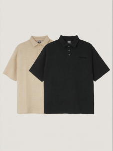 BODYDREAM | Vintage Collar Short Sleeve Loose Fit Summer Tshirt