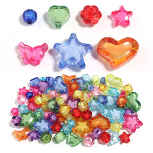 20-50 ชิ้น/ล็อตลูกอมสีอะคริลิคลูกปัดหัวใจผีเสื้อคู่ชั้นลูกปัด DIY เครื่องประดับหัตถกรรมสําหรับทําสร้อยคอสร้อยข้อมือ