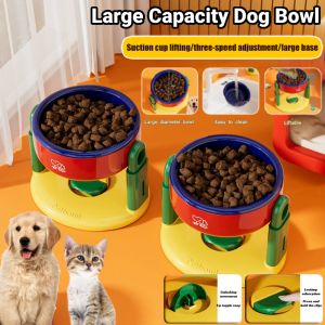 Cervical Protection Dog Bowl Adjustable Height Pet Drinker Large Capacity Easy To Clean Anti-Dumping Cat Bowl 保护颈椎狗碗