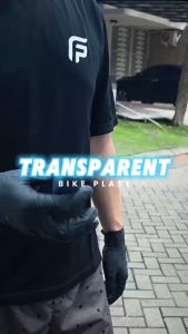 Dudukan Plat Nomor Motor Transparant Frameless Plat Transparent Motor Tempat Plat Nomor Motor Frameless License Plate - Transparant