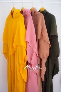 Set syari amora bahan wolfis premium super cantik busui friendly