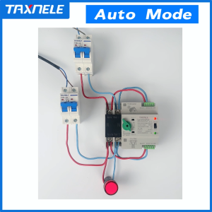 TAXNELE 2P ATS Din Rail  PV Inverter Dual Power Automatic Transfer Switch Uninterrupted Switch 63A 100A 125A