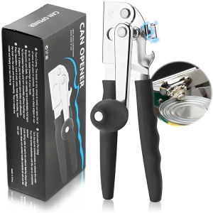 Commercial Can Opener Manual Crank Can Openers Heavy Duty Handheld Smooth Edge Can Opener For Big Cans with Magnet