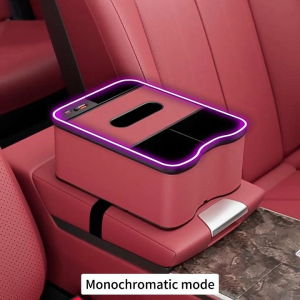 Car Armrest Storage Box with LED Light & Dual USB | Center Console Organizer (5 Colours)