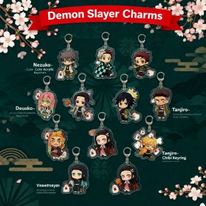 Bandai | Anime Acrylic Keychain Pendant Demon Slayer Rooster Series Creative Accessory Gift for Fans Cosplay Collectible Souvenir