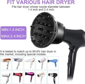 Special-Purpose Hair Diffuser Adaptable for Blow Dryers with Rotatable Design Curly Hair Large Wind Hood Fixed Shape Hair Tools