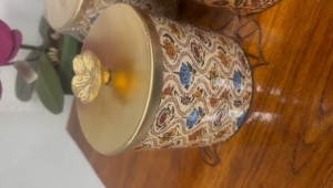 Multicolor Printed Metal Storage Jar with Lid | Tea Coffee Sugar & Dry Fruit Container | Decorative Multi-Utility Jar | 4*4 inches | Pack of 1 Pc