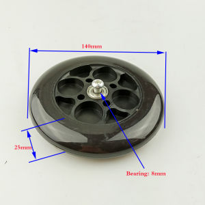 6 Inches PU Wheel 140mm Castor Wheel for Electric Scooter Easy Folding Scooter Electric Skateboard Bicycle Children Front Rear